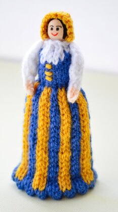 Finland National Costume Peg Doll Knitting Pattern