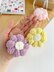 Crochet flower keyring plush Amigurumi pattern crochet bag charm Crochet car hanger