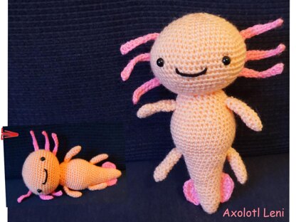 Amigurumi Häkelanleitung Axolotl Leni