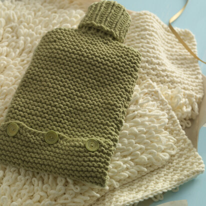 Early to Bed Hot Water Bottle Cozy in Lion Brand Cotton-Ease - 90655AD - knitting pattern