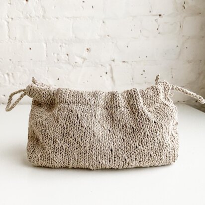 Trellis Stitch Drawstring Bag