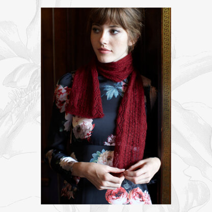 "Felicity Scarf" - Scarf Knitting Pattern For Women in Willow & Lark Plume