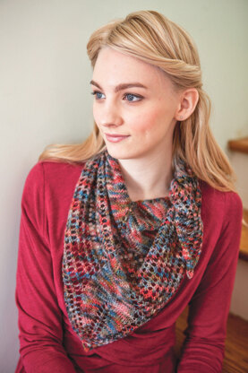 Bleddyn Shawlette in Berroco Boboli Lace - 334-2