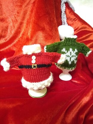 Christmas egg cosies