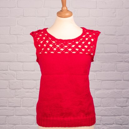 Ladies Sleeveless Top in Deramores Studio DK Acrylic - Downloadable PDF