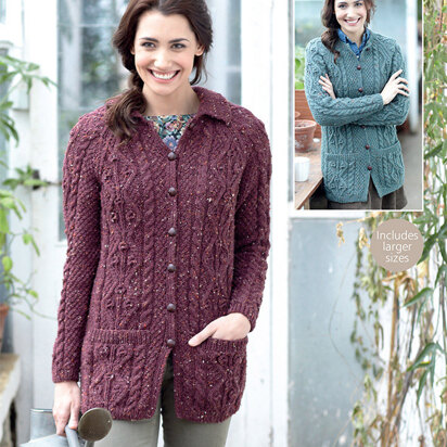 Cardigans in Hayfield Bonus Aran Tweed - 7370 - Downloadable PDF