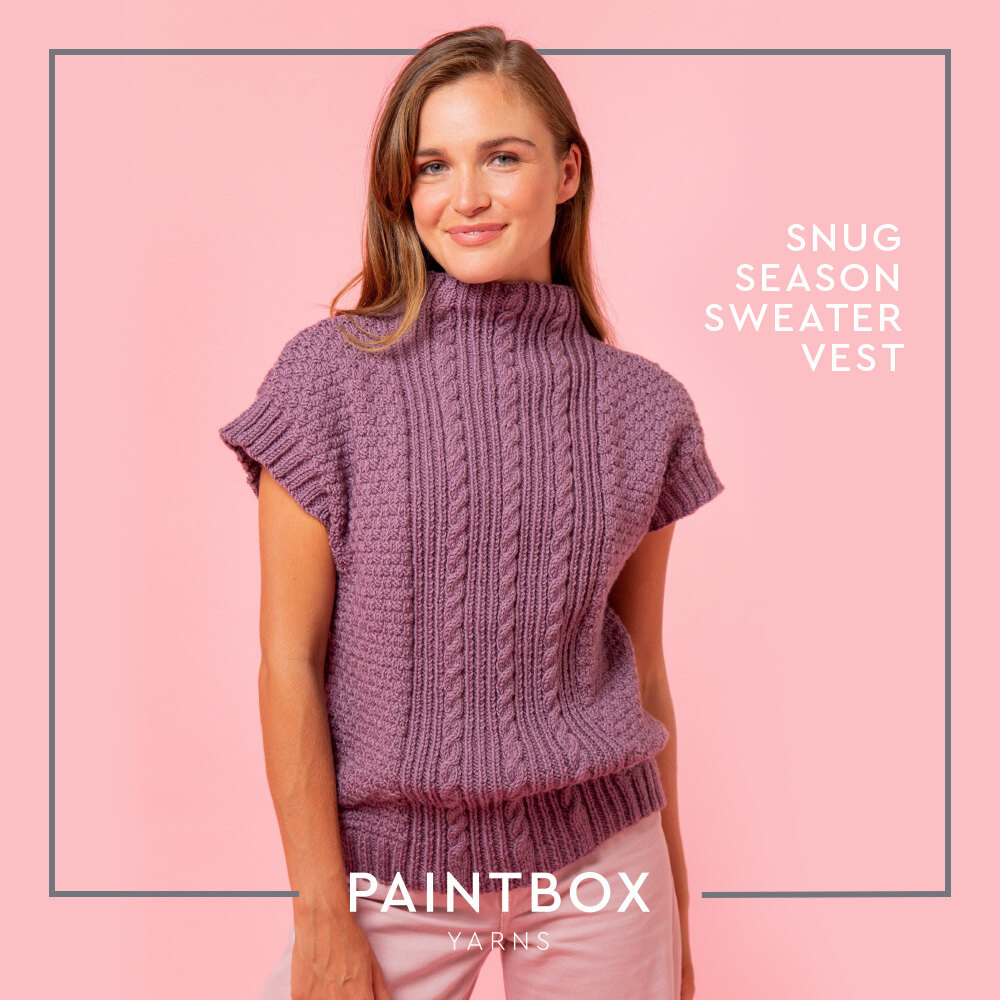 Snug Season Sweater Vest - Free Slipover Knitting Pattern for Women in  Paintbox Yarns Wool Blend Worsted - Downloadable PDF