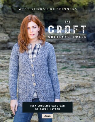 Isla Longline Cardigan in West Yorkshire Spinners The Croft Shetland Tweed - DBP0063 - Downloadable PDF