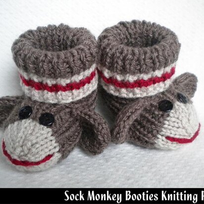 Sock Monkey Baby Booties