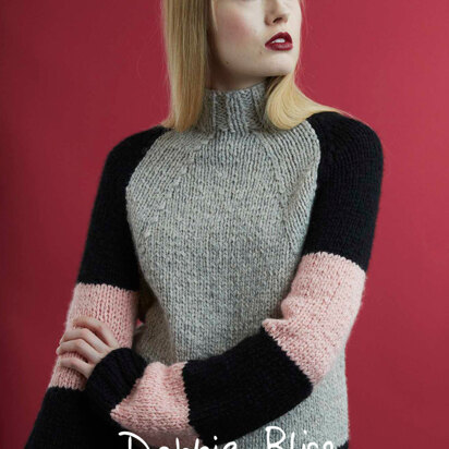 "Anni Sweater" - Sweater Knitting Pattern For Women in Debbie Bliss Paloma - DB222