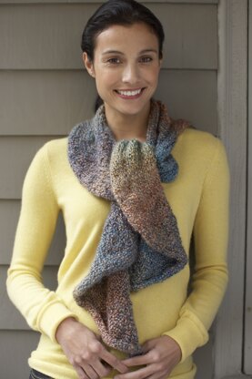 Painted Circle Scarf in Lion Brand Homespun - 80846AD