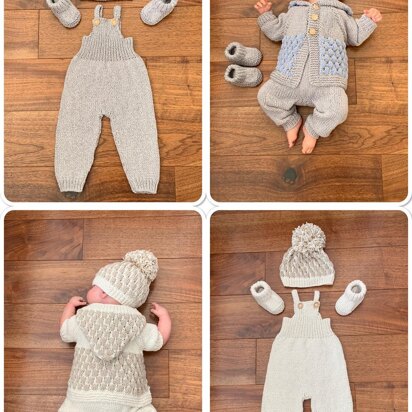 "Popcorn" 4 piece set - knitting pattern