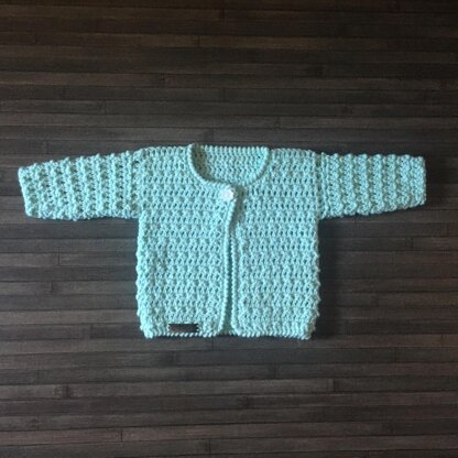 Fiona Baby Cardigan Hat and Booties Set