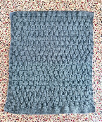 Blue Beehive Baby Blanket