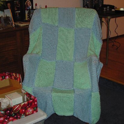 Susan's Squares Afghan (hard version) - knitting pattern