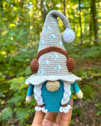 Winter gnome with earmuffs