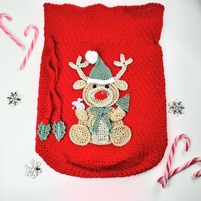 Reindeer Christmas Sack