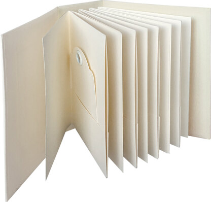 Graphic 45 Staples ATC Tag & Pocket Album 4"X5" - Ivory Rectangle
