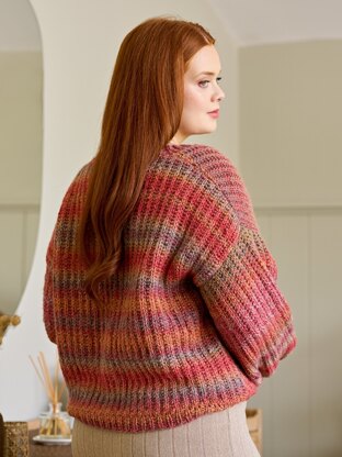 Thora Brioche Rib Cardigan in West Yorkshire Spinners Re:Treat Twist Chunky - Downloadable PDF