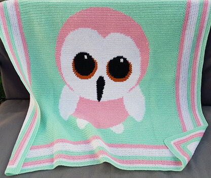 Crochet Baby Blanket - Baby Owl