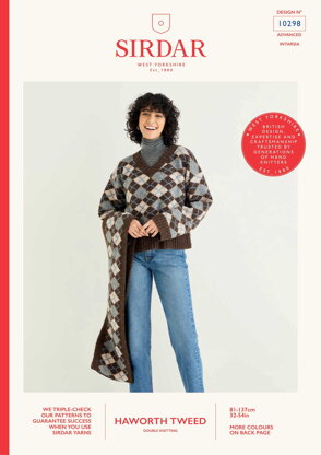 Sweater & Scarf in Sirdar Haworth Tweed DK - 10298 - Downloadable PDF
