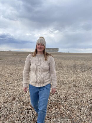 Adult Raglan Cable Sweater