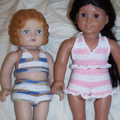 Tankini Swimsuit For American Girl / 18 inch Doll