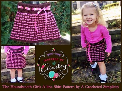 Houndstooth Girls Skirt