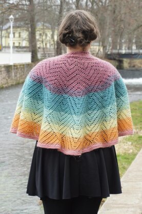 Fiery opal shawl