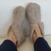 Storm - 8ply garter stitch slippers with cuff