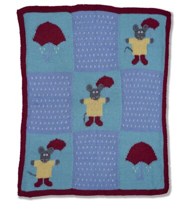 Rain Mouse Blanket in Cascade Yarns Cherub Aran - A298 - Downloadable PDF