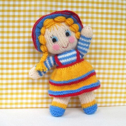 Sunny Sally - knitted doll - knitting pattern