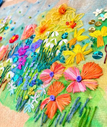 Rowandean Spring Sensations Needlecase Kit Embroidery Kit