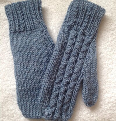 Mock Cable Twist mittens