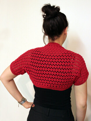 Lacy Summer Shrug in Lion Brand Cotton-Ease - L20122