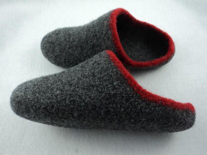 Men's Scuff Felted Slippers Knit Pattern