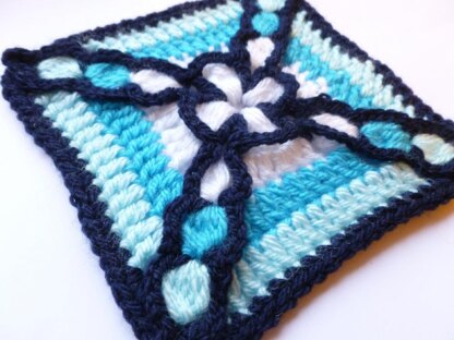 Crochet Granny Square Floral Block Motif LD-0120
