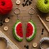 Crochet Watermelon Keychain Pattern PDF + Video Tutorial