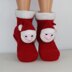 Childrens Santa Head Christmas Slippers