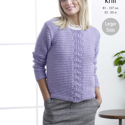 Ladies Sweaters in King Cole Glitz DK - 5026 - Downloadable PDF