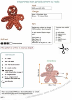 Gingerbread men garland