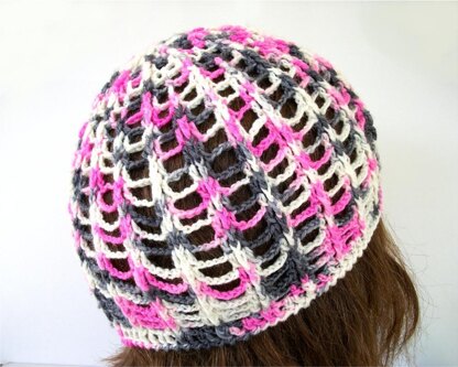 Spiderweb Skullcap Lace Beanie In Fingering Weight