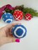 Red X Blue O Christmas ball ornament