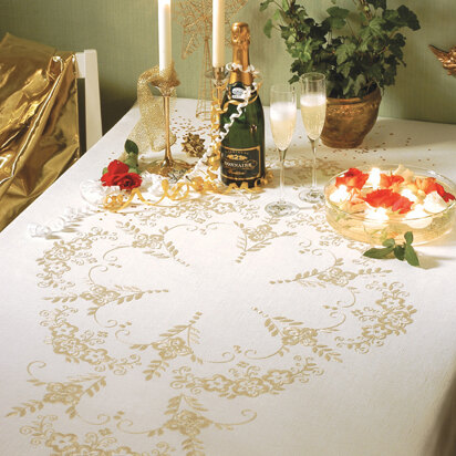 Anchor Decorative Embroidery Tablecloth Kit - 140 x 240cm