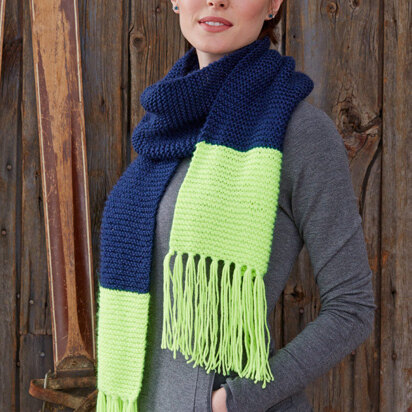 Bold Stripes Scarf in Caron Simply Soft - Downloadable PDF