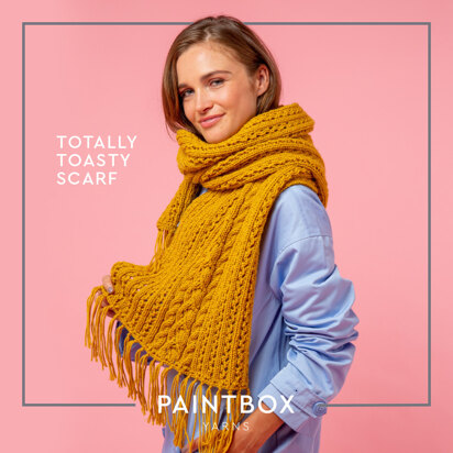 Totally Toasty Scarf - Free Knitting Pattern for Women in Paintbox Yarns Wool Blend Worsted - Downloadable PDF