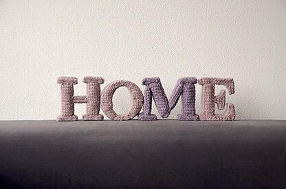 HOME 3D Letters Crochet Pattern, 3D Words