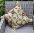 Jolly Hollyhocks cushion
