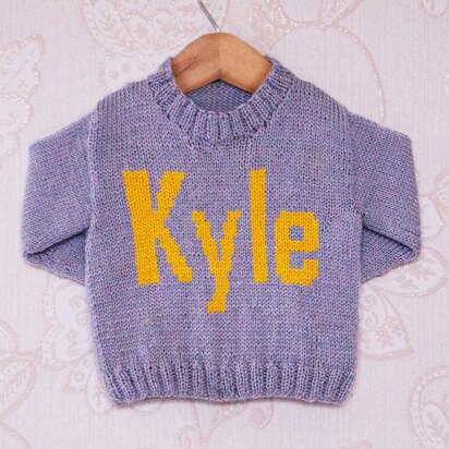 Intarsia - Kyle Moniker Chart - Childrens Sweater