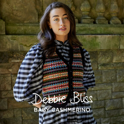 Skye - Waistcoat Knitting Pattern For Women in Debbie Bliss Baby Cashmerino by Debbie Bliss